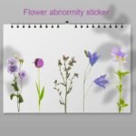 80 Pcs Flower Stickers Set Self Adhesive Paper Stickers Flower Style Stickers for Scrapbooking Letter Wall Notebook Diary Cards Window Phone Case Laptop Making (Style A)