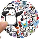 Penguin Stickers, 50 Pieces, Vinyl Waterproof Stickers for  Laptop, Luggage, Fridge, Skateboard, Car, Motorcycle, Bicycle, Phone Decor, Graffiti Stickers, Animal Stickers Set
