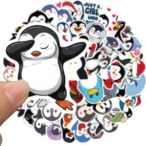 Penguin Stickers, 50 Pieces, Vinyl Waterproof Stickers for  Laptop, Luggage, Fridge, Skateboard, Car, Motorcycle, Bicycle, Phone Decor, Graffiti Stickers, Animal Stickers Set
