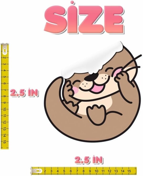 20-Piece Adorable Otter Stickers Set - Durable Waterproof Vinyl Decals for Laptops, Water Bottles, Notebooks - Perfect for Animal Lovers