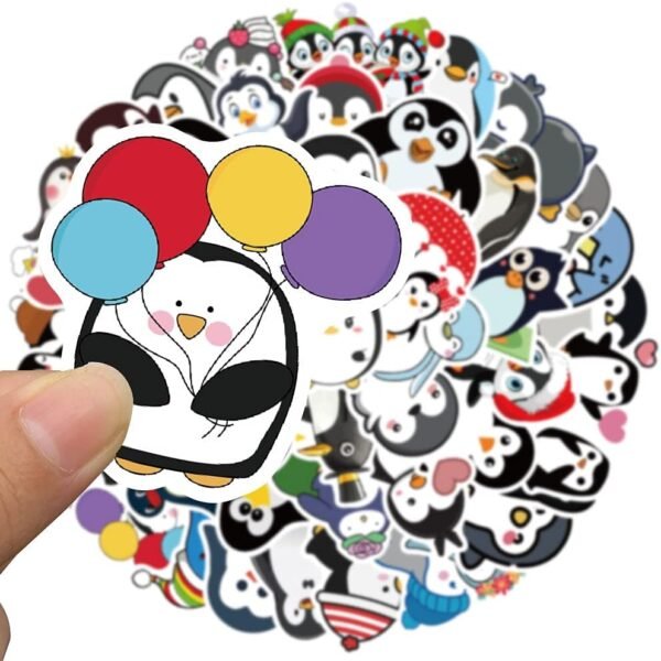 Penguin Stickers, 50 Pieces, Vinyl Waterproof Stickers for  Laptop, Luggage, Fridge, Skateboard, Car, Motorcycle, Bicycle, Phone Decor, Graffiti Stickers, Animal Stickers Set