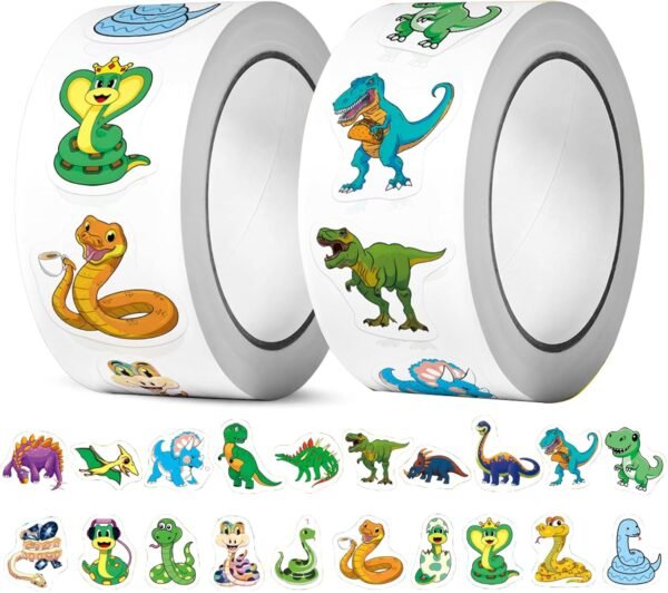 Pack of 1000 animal motifs, reward stickers, reward stickers, for teacher supplies, animal stickers, self-adhesive stickers, animals for gift, envelope, gift bags, scrapbook, laptop, notebook, etc