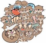 20-Piece Adorable Otter Stickers Set - Durable Waterproof Vinyl Decals for Laptops, Water Bottles, Notebooks - Perfect for Animal Lovers