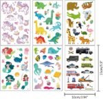 Rub on Transfers Stickers 75+ Patterns Unicorn Animal Car Decorative Sticker  Decals Furniture Arts Crafts for Kids Masks Scrapbooking Water Glass Notebook Phone Case, 6 Sheets