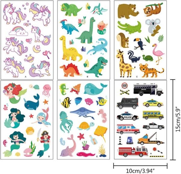 Rub on Transfers Stickers 75+ Patterns Unicorn Animal Car Decorative Sticker  Decals Furniture Arts Crafts for Kids Masks Scrapbooking Water Glass Notebook Phone Case, 6 Sheets