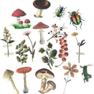 320 Pcs Flower Insect Stickers Set,  Transparent Decorative Stickers, Self Adhesive Plants, Animal Stickers for Scrapbooking, Art, , Craft, Notebook, Diaries, Wall etc.