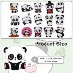 100pcs Cute Panda Stickers Pack Cartoon Panda Stickers for Kids Funny Panda Stickers for Water Bottle Vinyl Waterproof Animal Sticker Party Decoration for Adult Scrapbook Laptop Bicycle Guitar Luggage