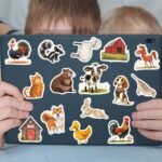 Sticker Animals Glitter Watercolour,  169 Holographic Stickers Children, Glitter Stickers Sea Creatures Farm Animals Forest Animals for Girls Boys for Tablets Scrapbooking Photo Album