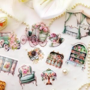 Scrapbooking Stickers Accessory Set 120 Pieces, Cute Stuff Cat Aesthetic Sticker Bullet Journaling Scrapbook Sticker for Planner Album, Notebook, Photo Album, Diary,  Art Crafts