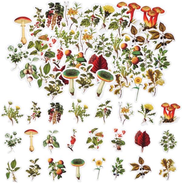 46pcs Stickers for Scrapbooking Small Scrapbook Sticker Set, Journaling Bullet Junk Journal Supplies, Planner, Kid  Art Crafts, Laptop, Suitcase (Forest)