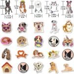 Pack of 80 Cute Dog Stickers, Vinyl Stickers, for  Decoration, Scrapbooking, Diary, Photo Album, Calendar, Notebook, Hand Account.