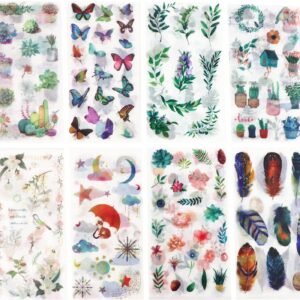 Scrapbook Stickers,Flower Aesthetic Planner Stickers Adhesive Plant Flowers Leaves Animal Stickers Decorative Stickers for Laptop Envelop Journaling Scrapbook  Crafts Notebook, Album