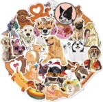 Pack of 80 Cute Dog Stickers, Vinyl Stickers, for  Decoration, Scrapbooking, Diary, Photo Album, Calendar, Notebook, Hand Account.