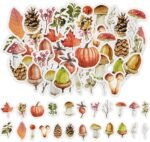 46 PCS Kawaii Forest Plant Sticker, Small Size Mushrooms, Berries, Plant Scrapbook Sticker, for Travel Case, Laptop, Planner, Calendar, Scrapbook,Notebooks, Journal, Album, Phone Case, Card Making