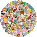Cute Animal Stickers for Kids, 100 Pcs Waterproof Vinyl Srickers for Water Bottles, Notebooks, Laptop, Kids Stickers Pack, Prizes Stickers for Toddlers and Animal Lovers