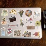 Pack of 100 Aesthetic Stickers, Vintage Stickers, Cute Sticker Set, Stickers for  Scrapbook Accessories, Photo Album, Diary, Notebook, Scrapbooking