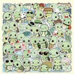 50PCS Turtle Stickers for Kids,Waterproof Vinyl Tortoise Animals Stickers for Decorating Laptops, Water Bottles, Notebooks, Party Gifts for Kids Teens and Adults (Turtle)