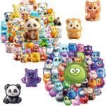 100PCS 3D Animal Stickers and Vinyl Decals – Cute Monster & Critter Waterproof Stickers for Journals, Scrapbooks, Water Bottles, Laptops – Great for Kids, Teens, Boys, Girls