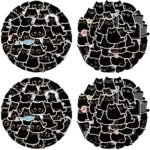 160 Pieces Cute Black Cat Sticker Set Cute Cat Stickers for Laptop Cute Cat Stickers  Waterproof for Water Bottles, Scrapbook, Bike, Notebook,