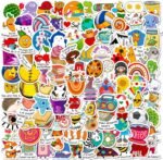 100 Pieces Stickers Girls Set Aesthetic Sticker Set  Sticker Laptop Sticker Set Vinyl Sticker for Motorcycle Laptop Suitcase Skateboard Notebook Scrapbook Bicycle Guitar